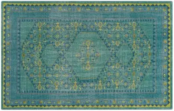 Veda Rug - Blue/Green - Green