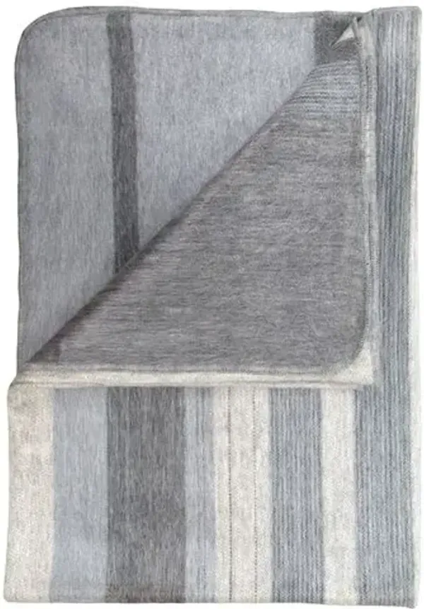 Vanilla Bean Alpaca Throw - Gray - Shupaca - Hypoallergenic, Alpaca Wool