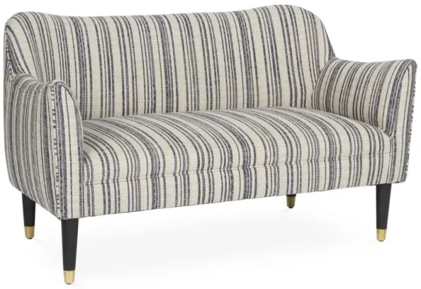 Alexander Settee, Indigo Stripe