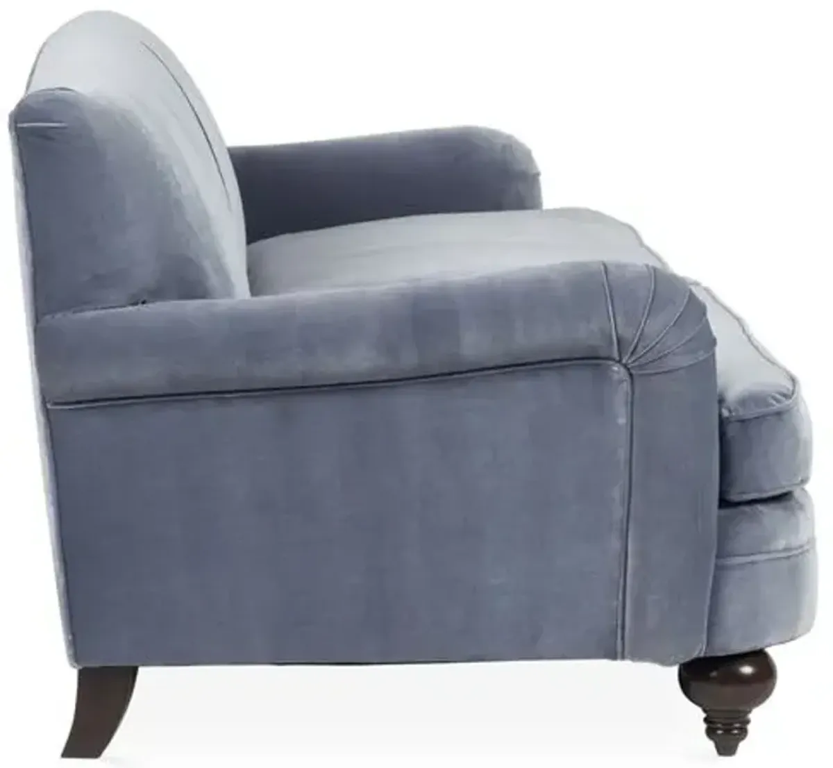 Deacon Velvet Sofa - Delft Blue - Kim Salmela - Handcrafted