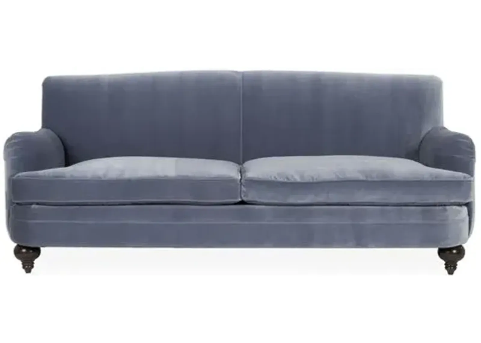 Deacon Velvet Sofa - Delft Blue - Kim Salmela - Handcrafted