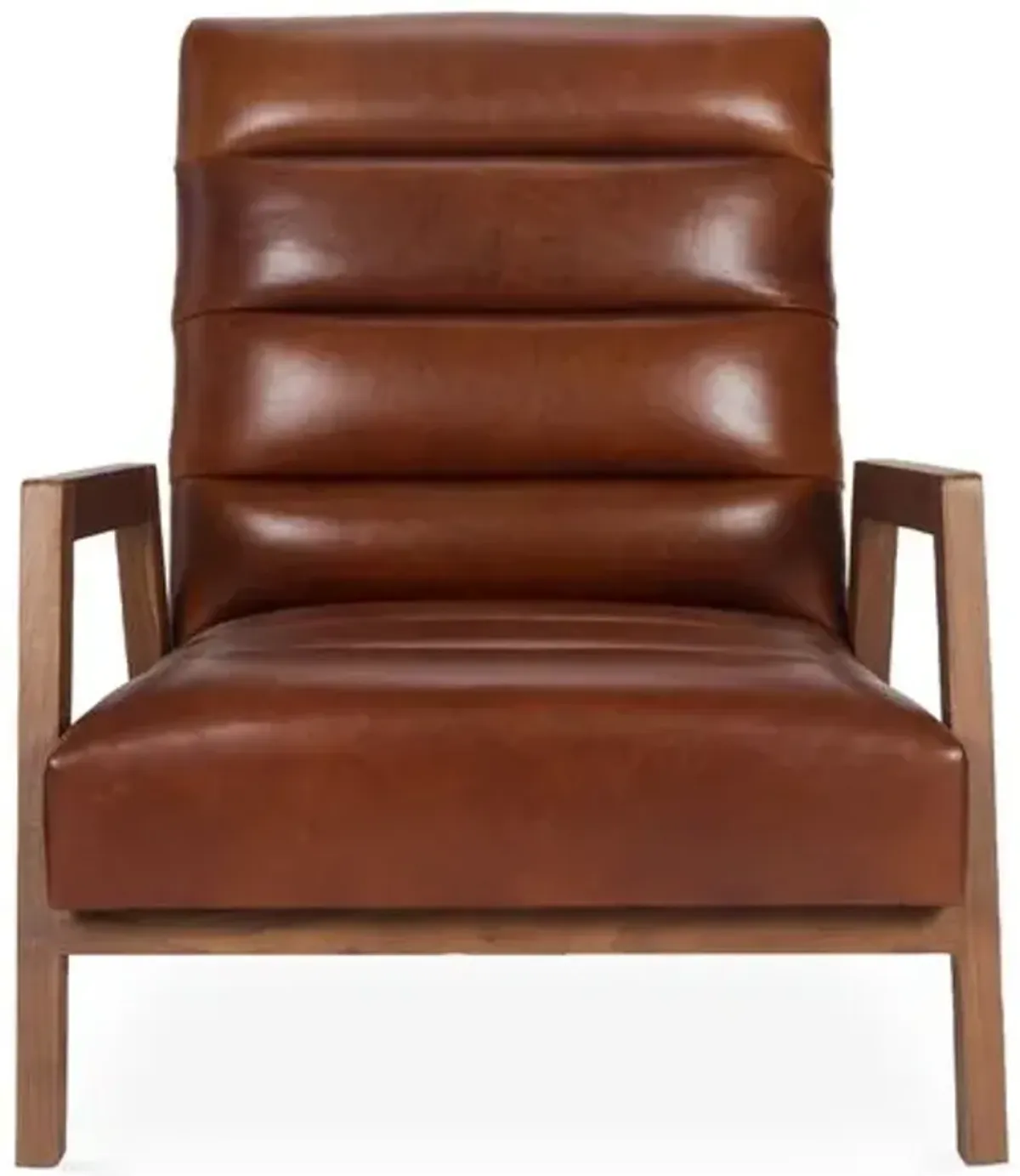 Gracie Channel Accent Chair - Leather - Kim Salmela - Handcrafted - Brown, Comfortable, Durable