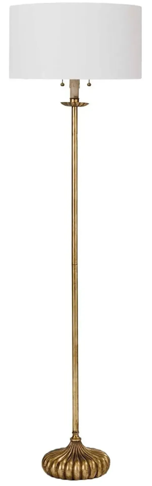 Clove Stem Floor Lamp - Antiqued Gold - Regina Andrew