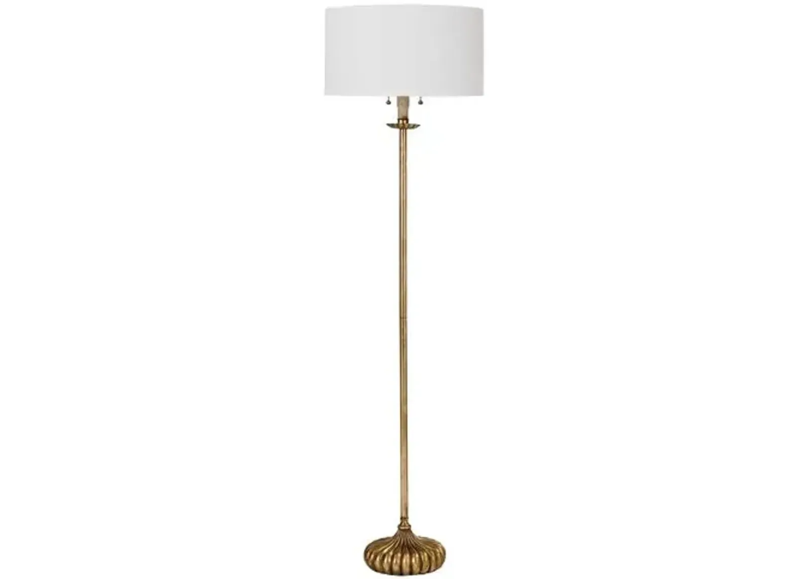 Clove Stem Floor Lamp - Antiqued Gold - Regina Andrew