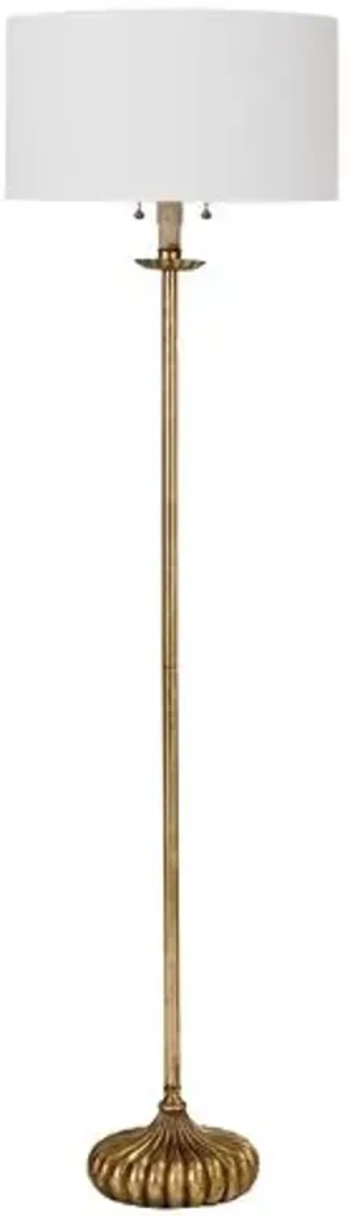 Clove Stem Floor Lamp - Antiqued Gold - Regina Andrew