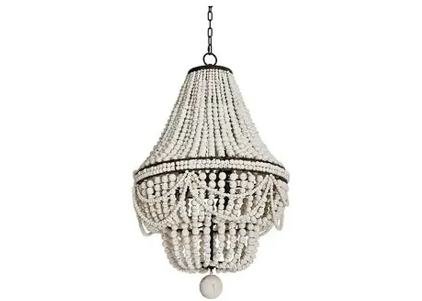 Malibu Chandelier - White/Brown - Regina Andrew