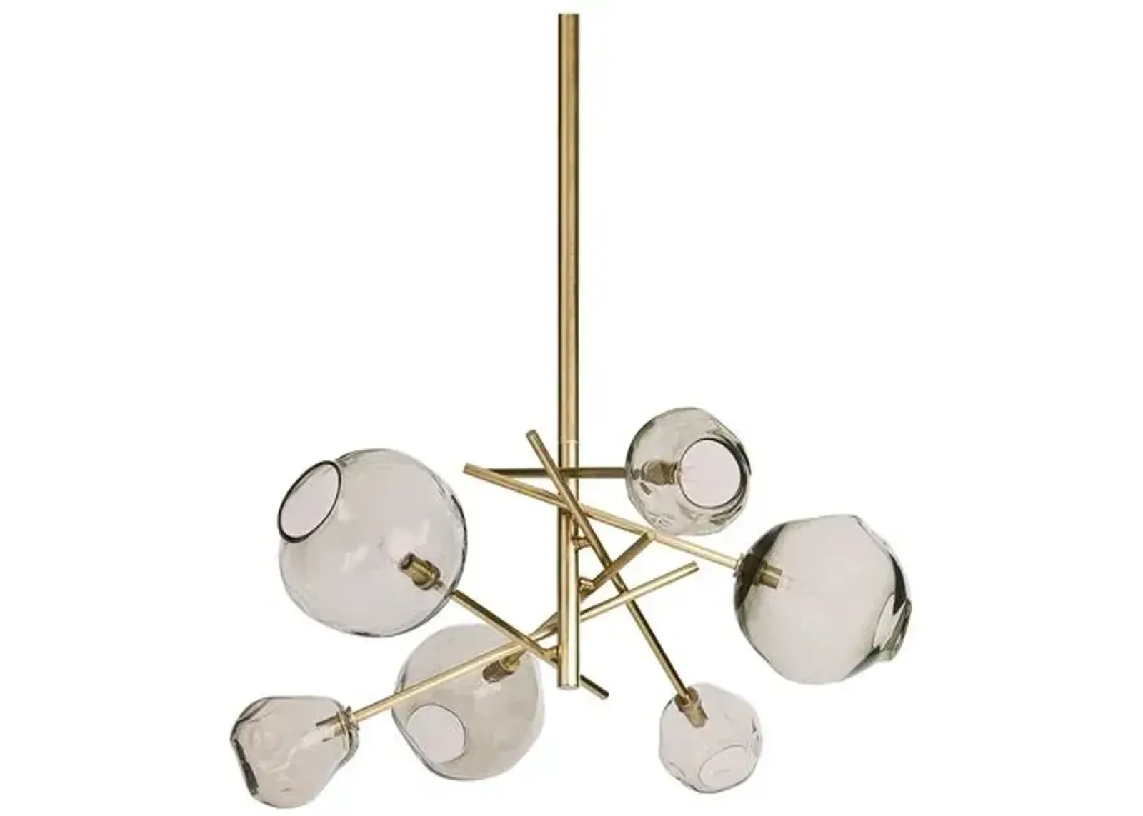 Molten Transparent Chandelier - Brass - Regina Andrew - Gold