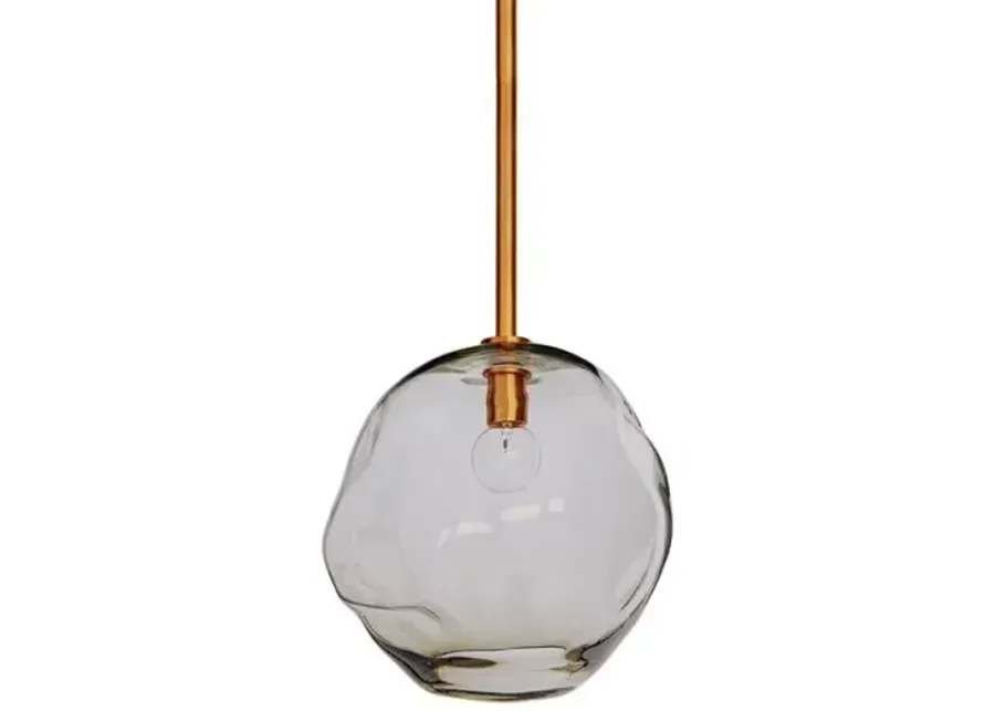 Large Molten Transparent Pendant - Brass - Regina Andrew - Clear