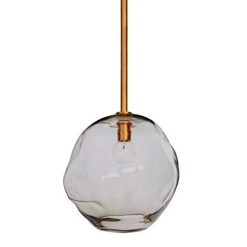 Large Molten Transparent Pendant - Brass - Regina Andrew - Clear