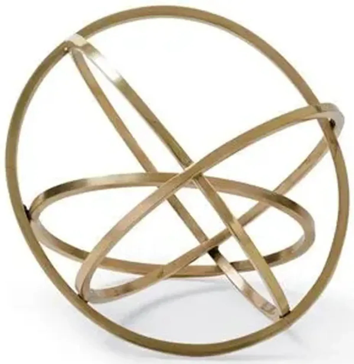 10" Ellipse Table Top Accessory - Brass - Regina Andrew - Brown