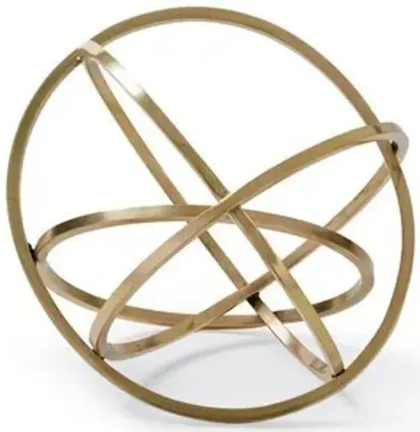 10" Ellipse Table Top Accessory - Brass - Regina Andrew - Brown