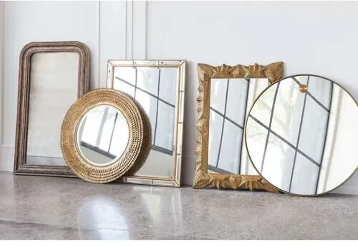 Hanging Circular Wall Mirror - Brass - Regina Andrew