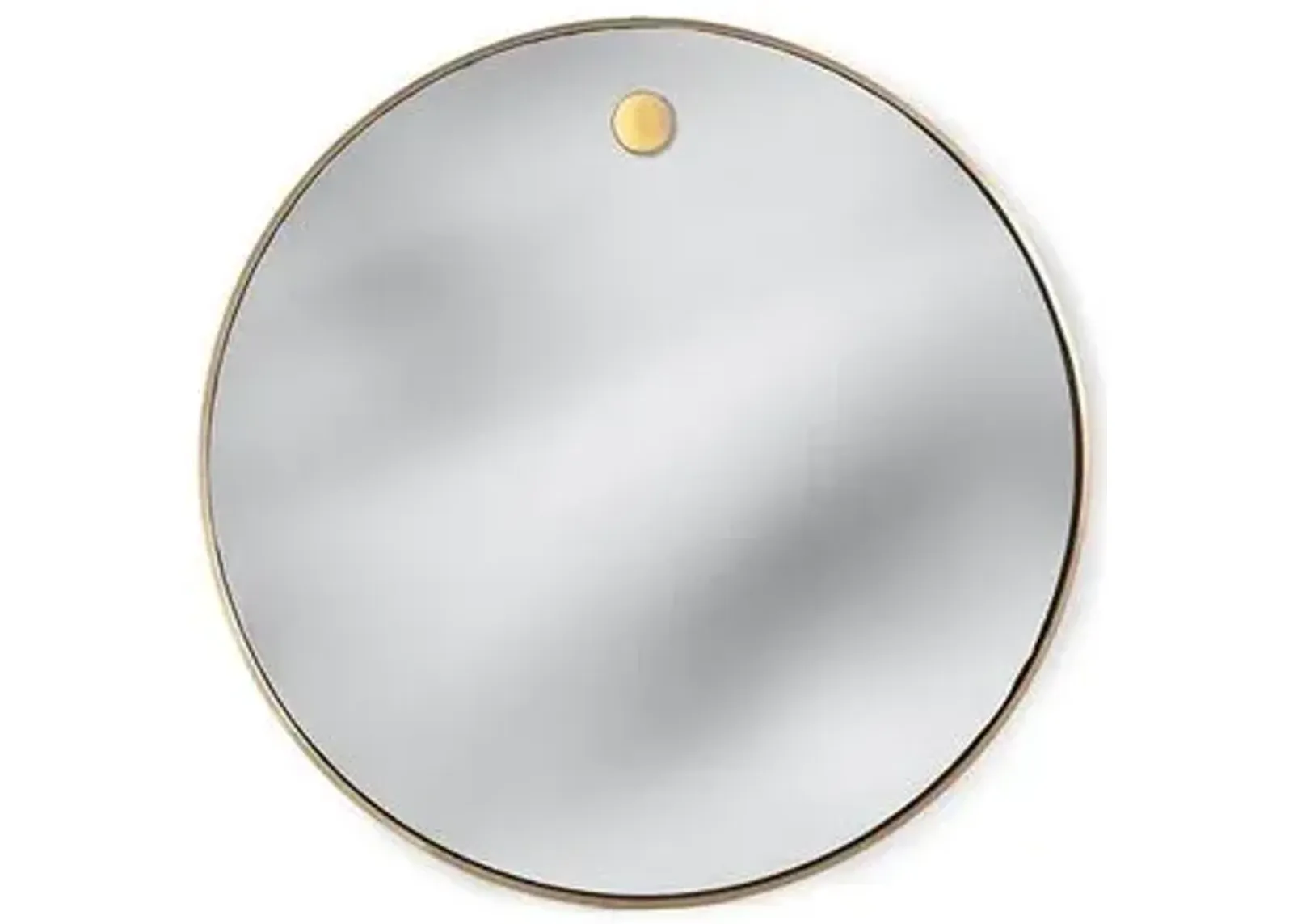 Hanging Circular Wall Mirror - Brass - Regina Andrew