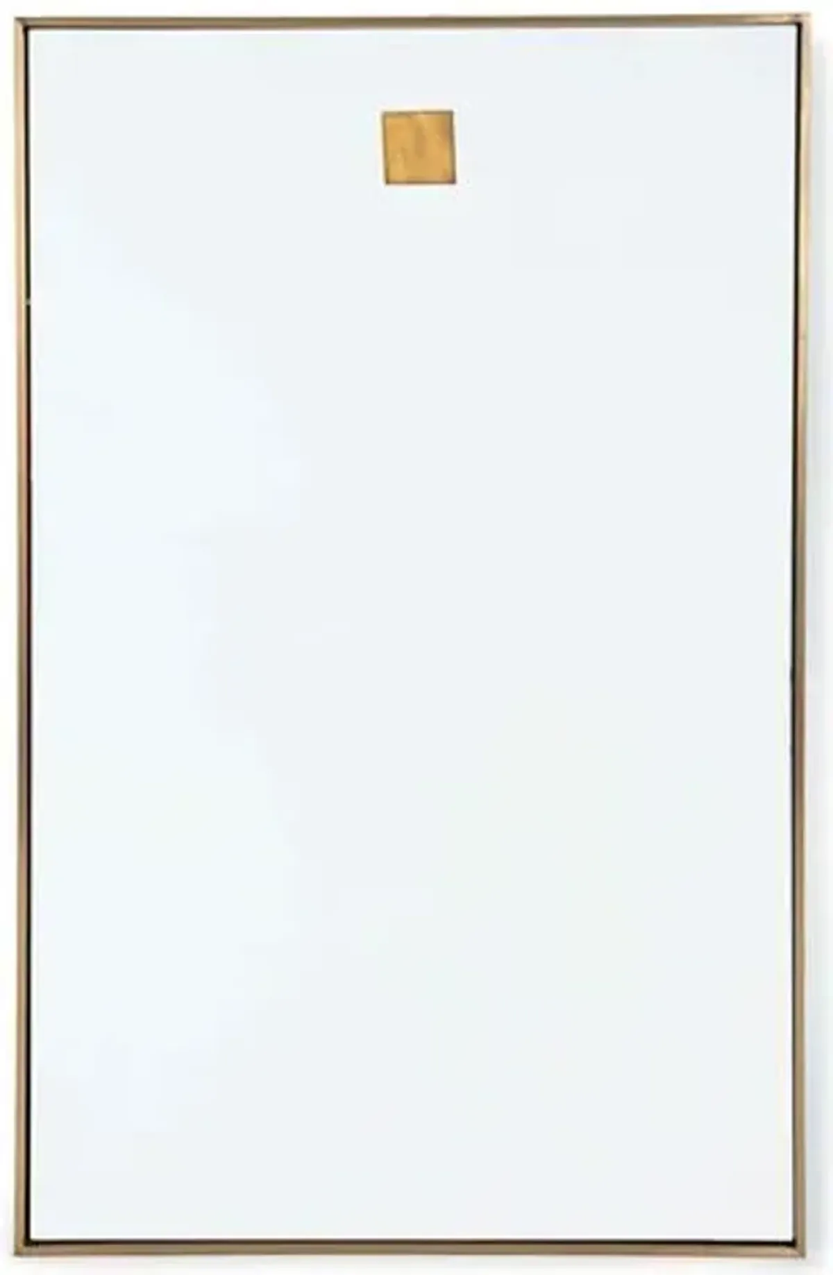 Hanging Rectangle Wall Mirror - Brass - Regina Andrew