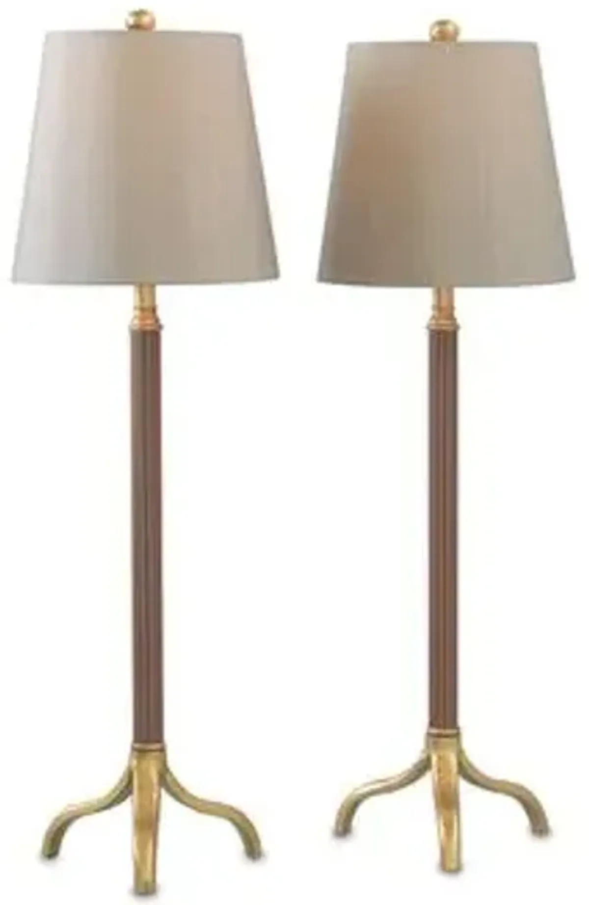 Set of 2 Portobello Buffet Lamp - Leather - Port 68