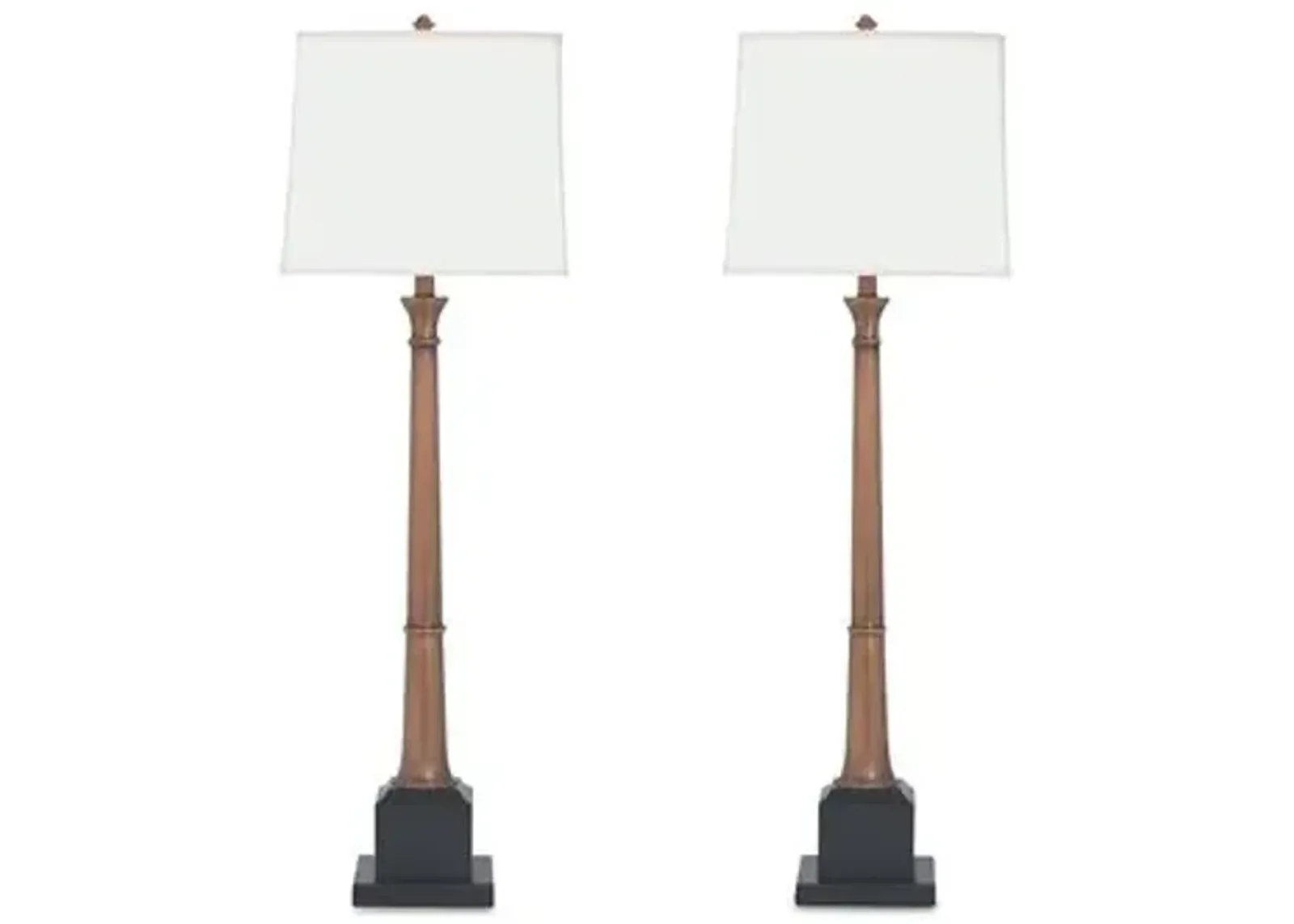 Set of 2 Kensington Buffet Lamp - Brass/Black - Port 68