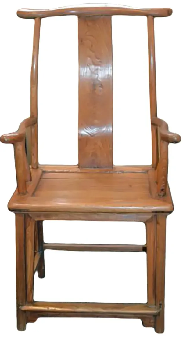 Antique Chinese Lamp Hanger Chair - FEA Home - Orange