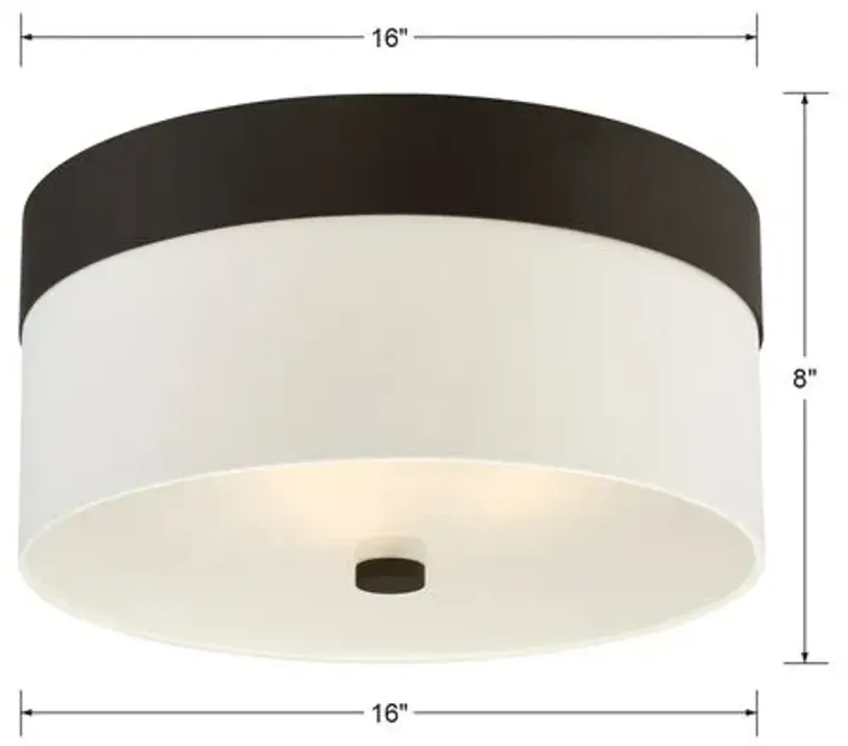 Grayson 3-Light Flush Mount - Dark Bronze - Crystorama - Brown