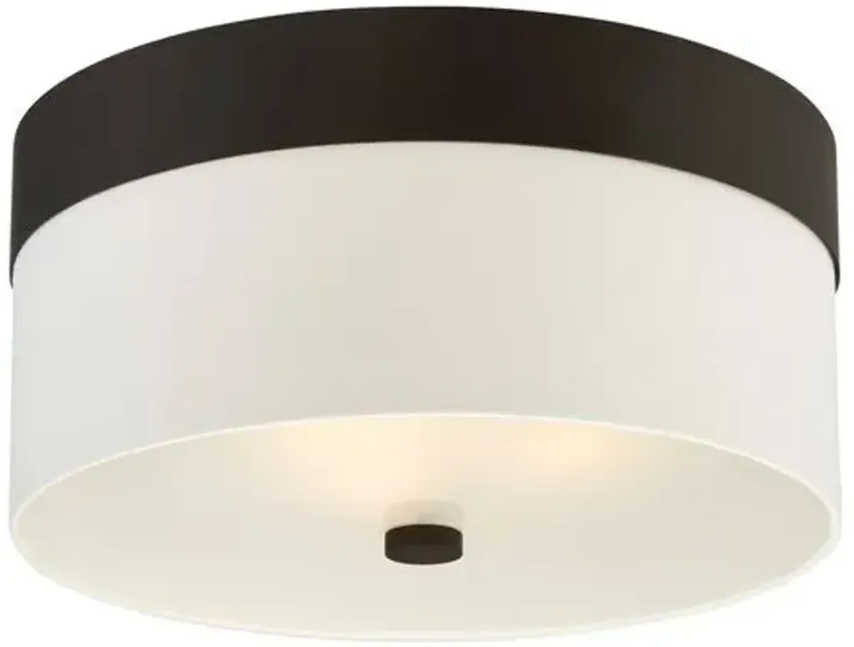 Grayson 3-Light Flush Mount - Dark Bronze - Crystorama - Brown