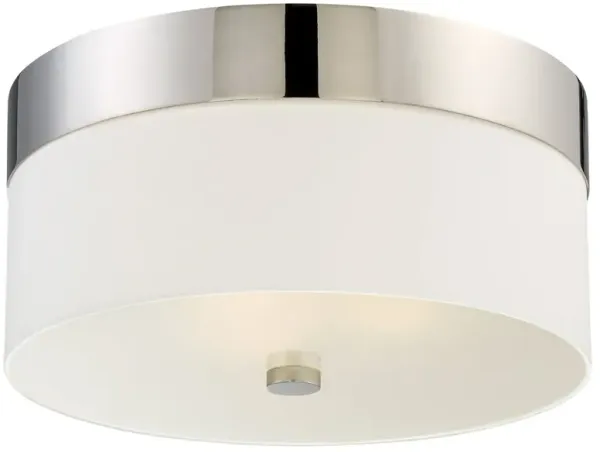 Grayson 3-Light Flush Mount - Nickel - Crystorama - Silver