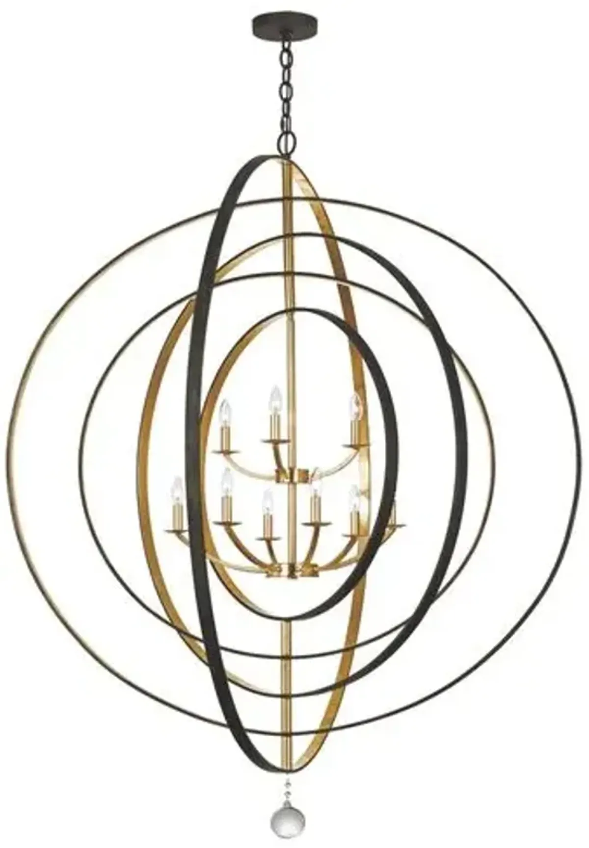 Luna 9-Light Chandelier - Bronze/Gold - Crystorama