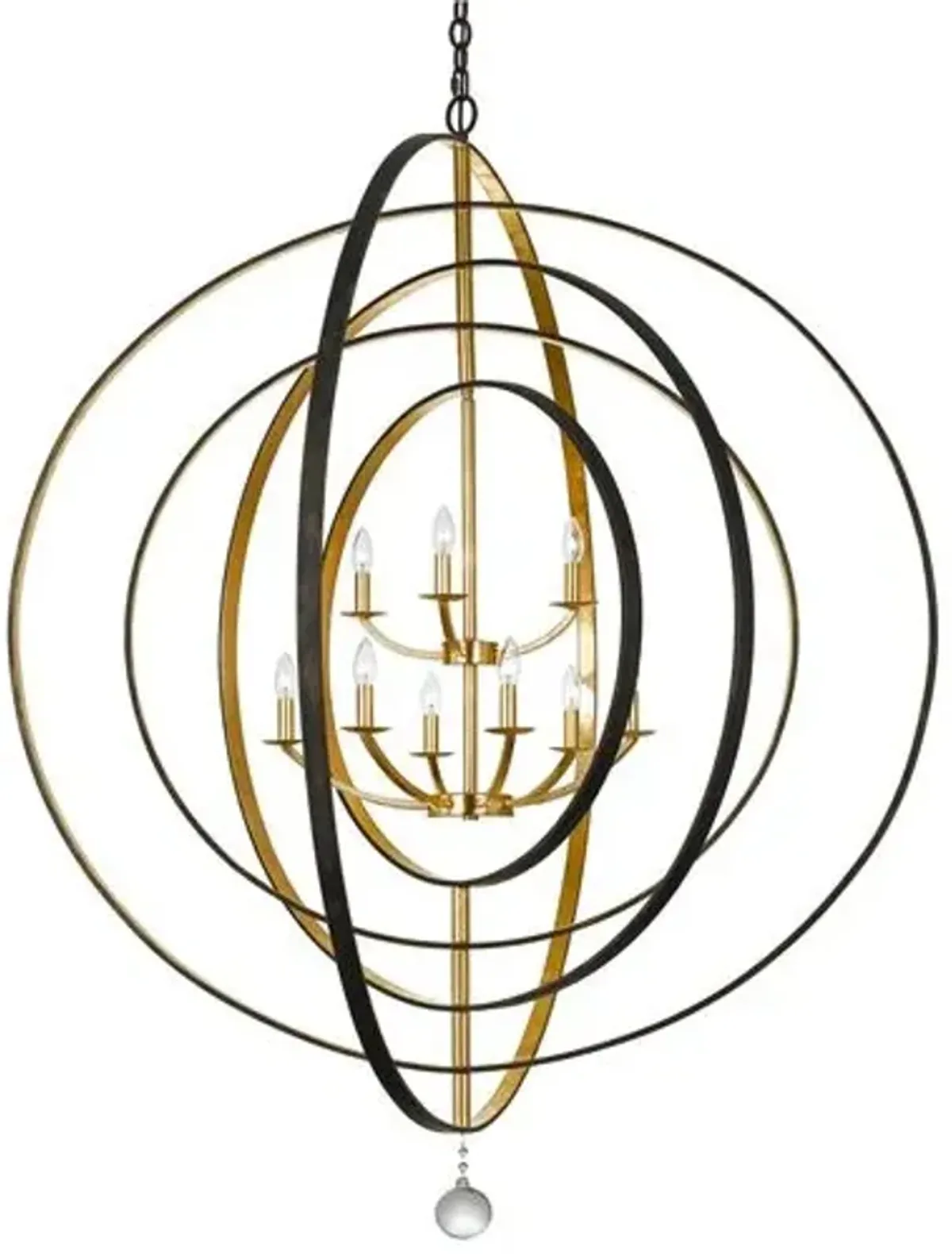 Luna 9-Light Chandelier - Bronze/Gold - Crystorama