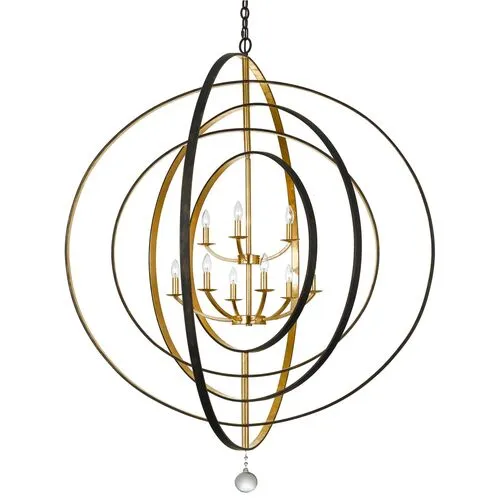 Luna 9-Light Chandelier - Bronze/Gold - Crystorama