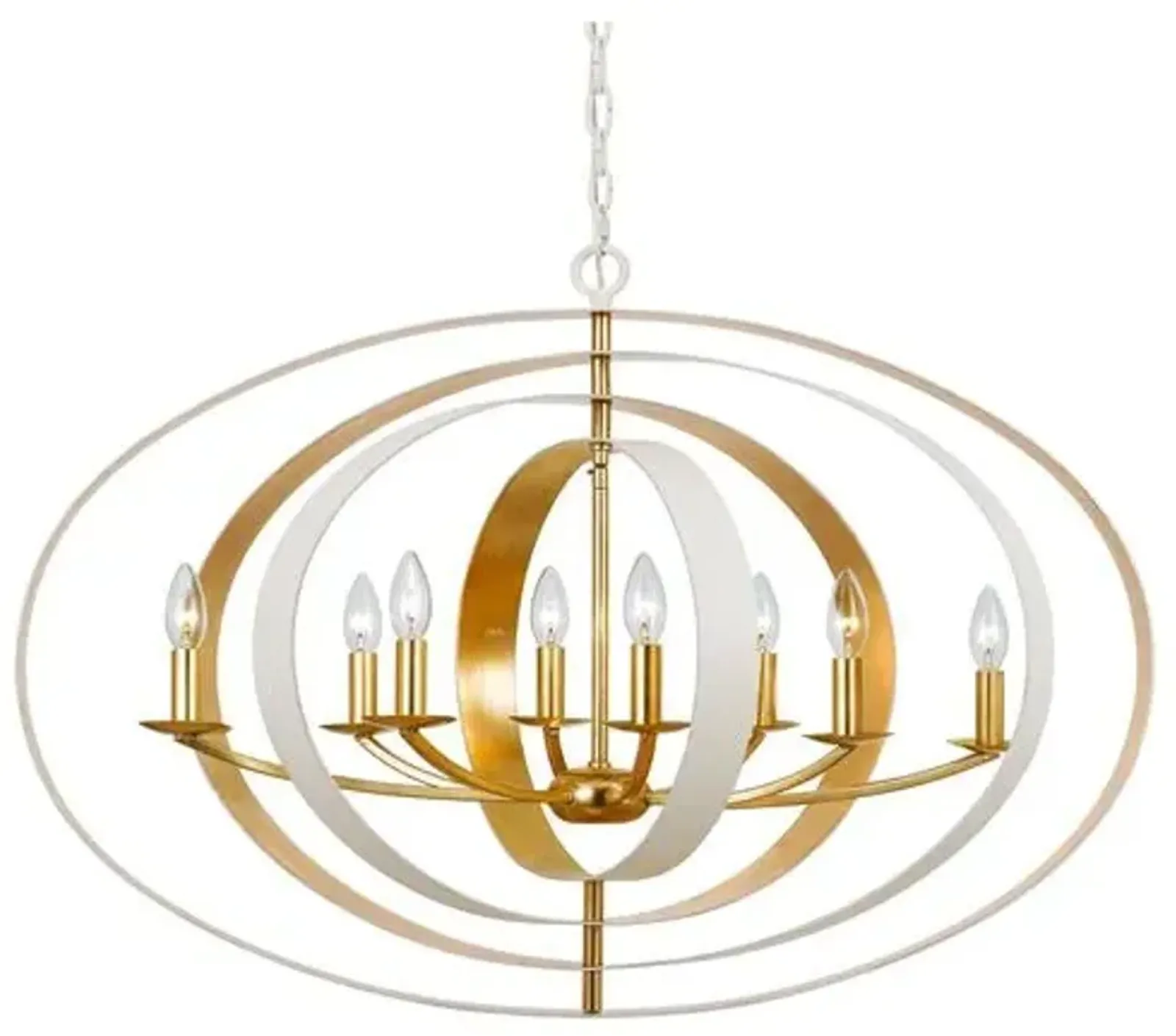 Luna 8-Light Oval Chandelier - Crystorama - Gold