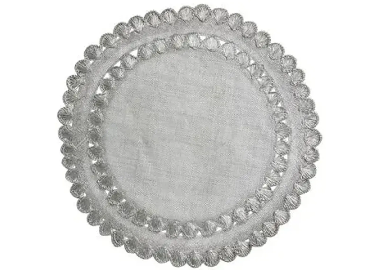 Isadora Place Mat - Silver - Juliska