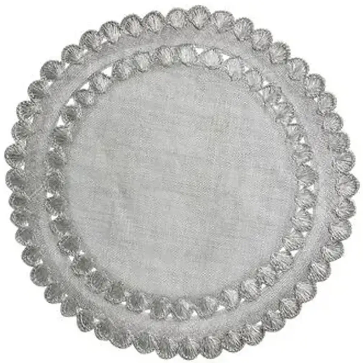 Isadora Place Mat - Silver - Juliska