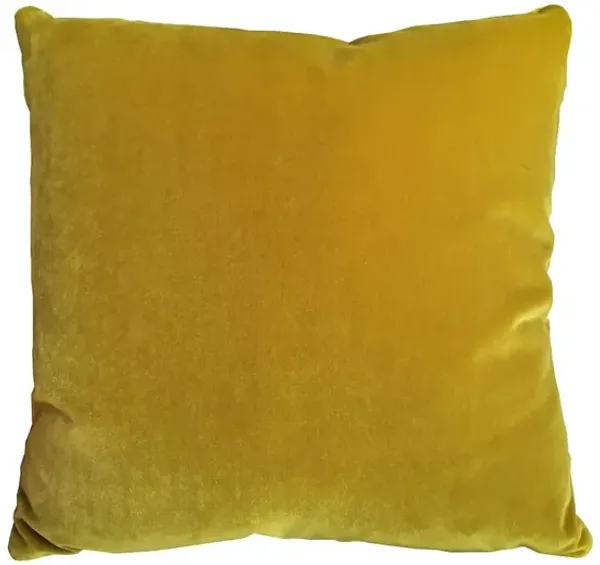 Champlain 20x20 Pillow, Citrine Velvet