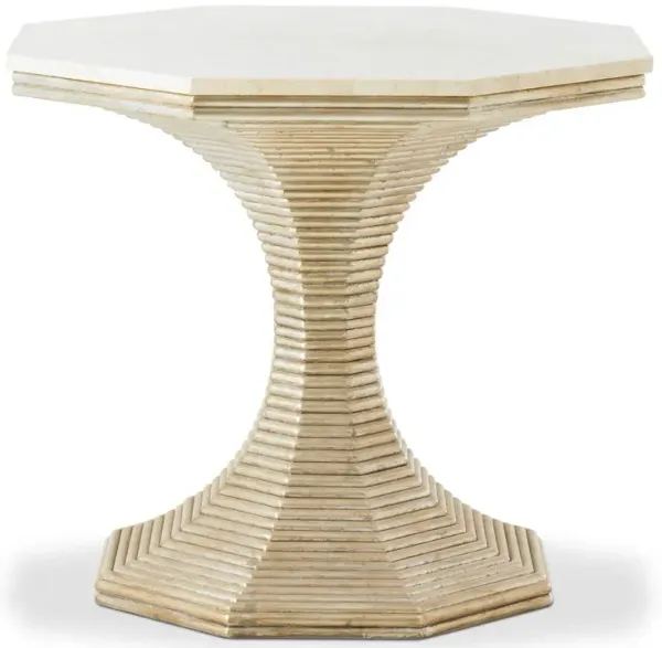 Hourglass Side Table, Silver