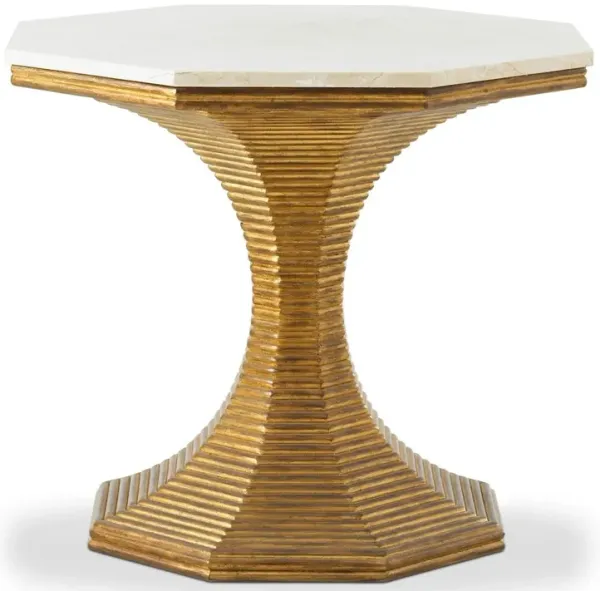 Hourglass Side Table, Gold