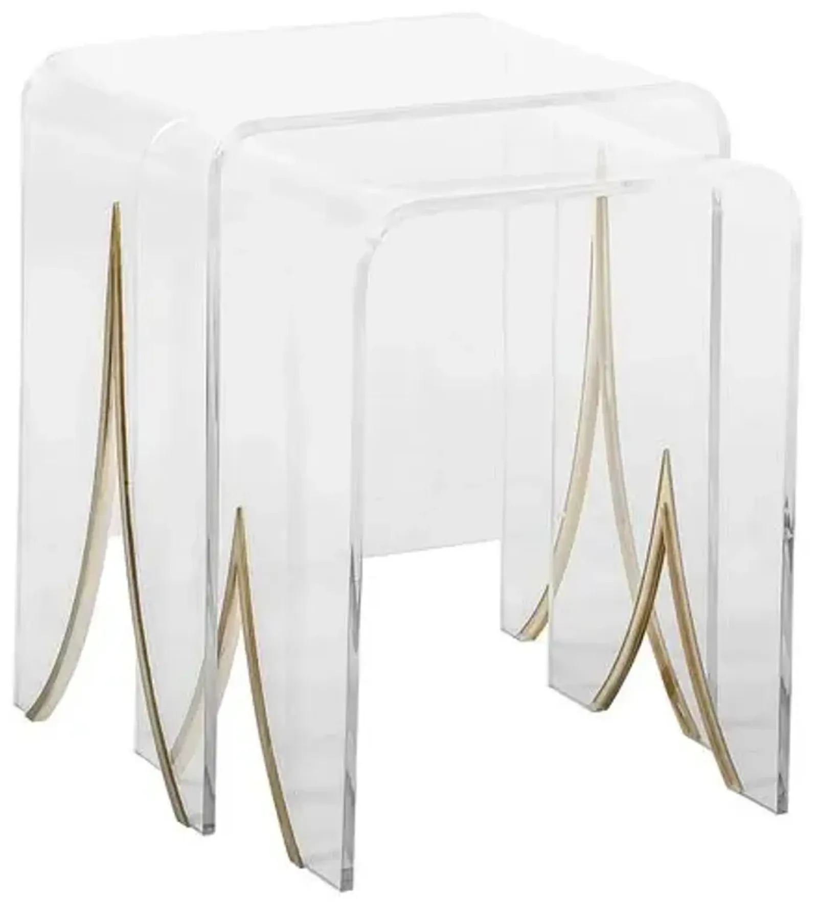 Set of 2 Magnolia Nesting Tables - Clear Acrylic - Gabby