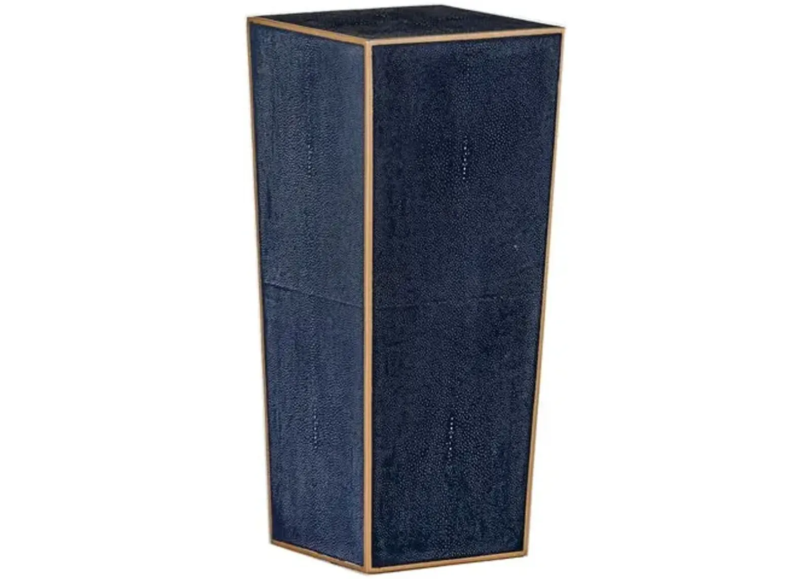 Cecil Faux-Shagreen Side Table - Navy - Gabby - Blue