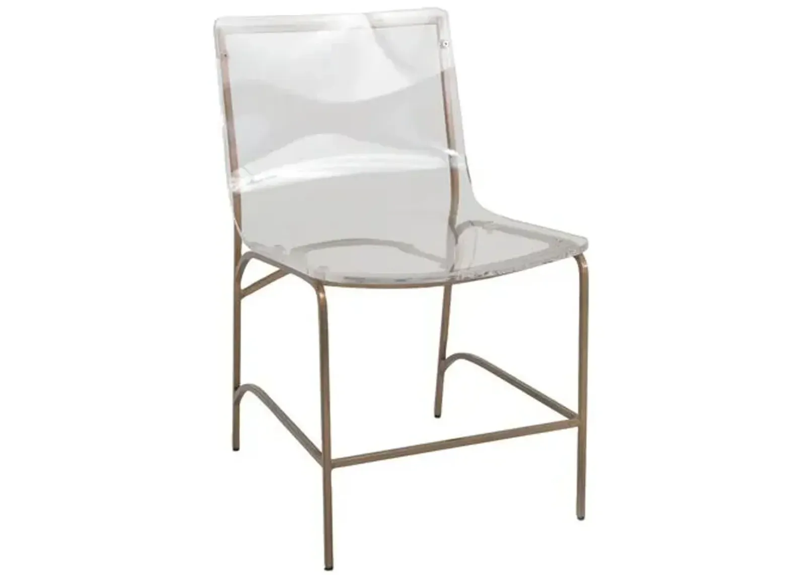 Penelope Acrylic Side Chair - Antique Gold - Gabby