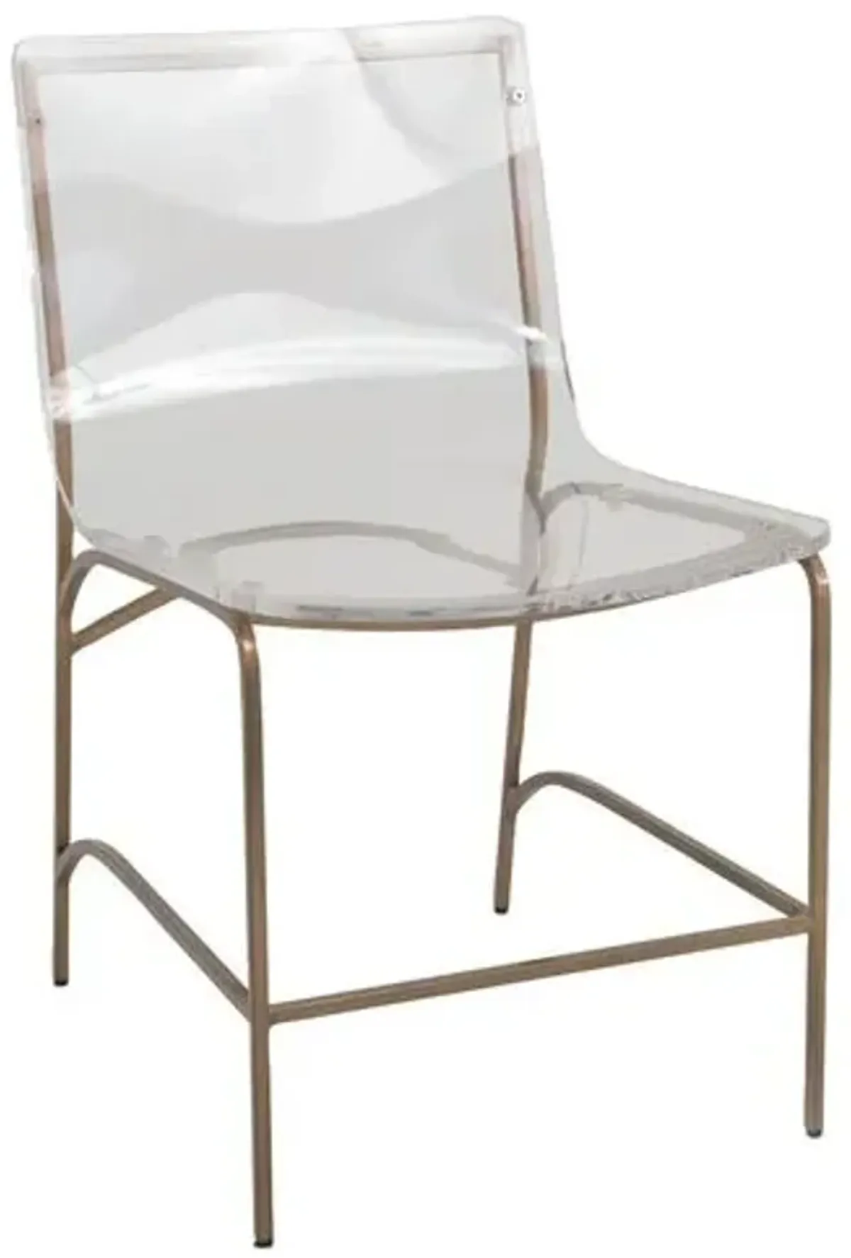 Penelope Acrylic Side Chair - Antique Gold - Gabby