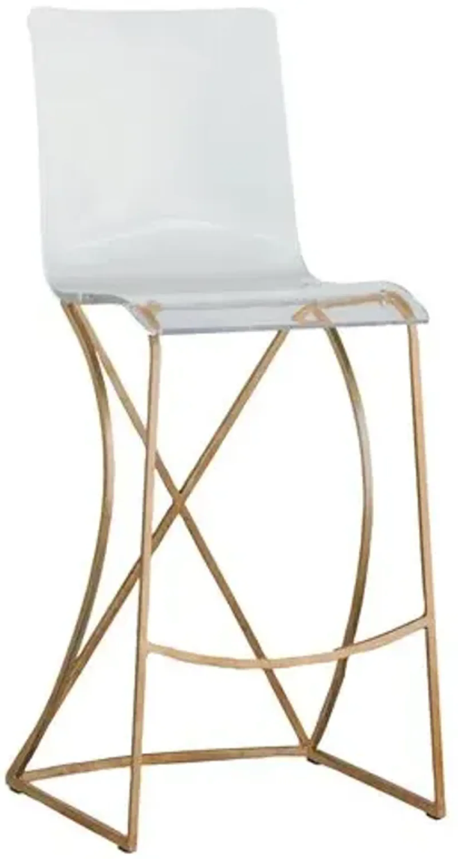 Johnson Acrylic Barstool - Gold - Gabby