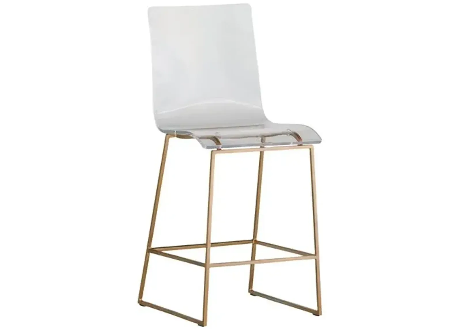 King Acrylic Counter Stool - Gold - Gabby