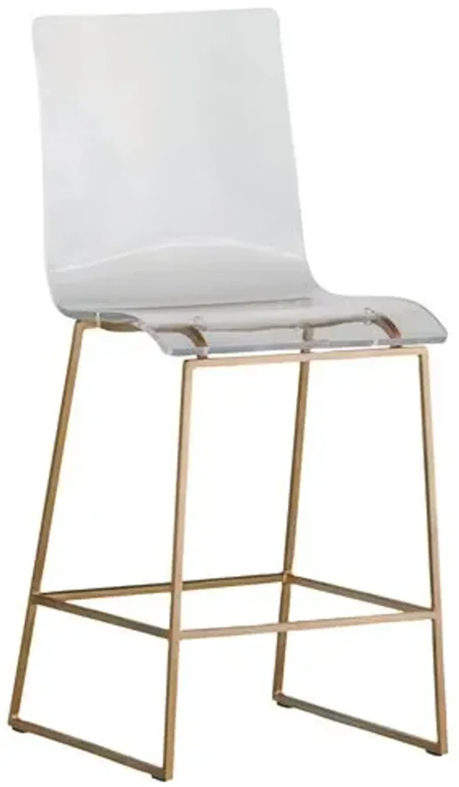 King Acrylic Counter Stool - Gold - Gabby