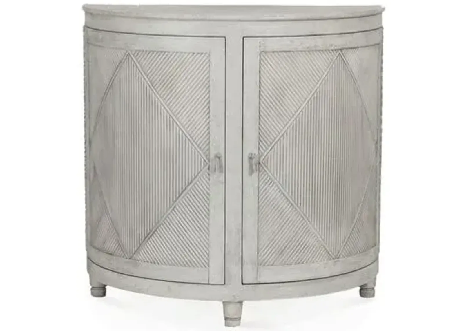 Chelsea Demilune Cabinet - Gray - Gabby