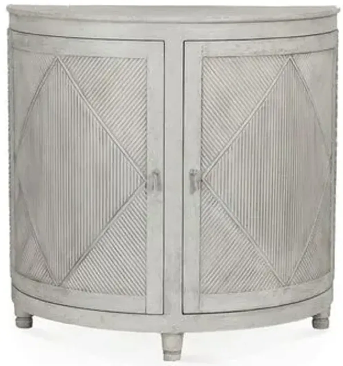 Chelsea Demilune Cabinet - Gray - Gabby