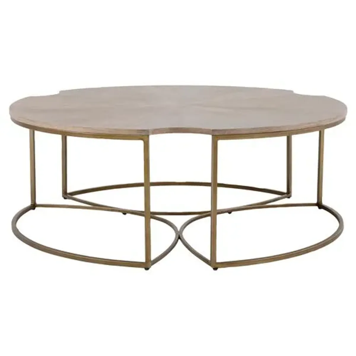 Zelda Coffee Table - Beige - Gabby - Gold