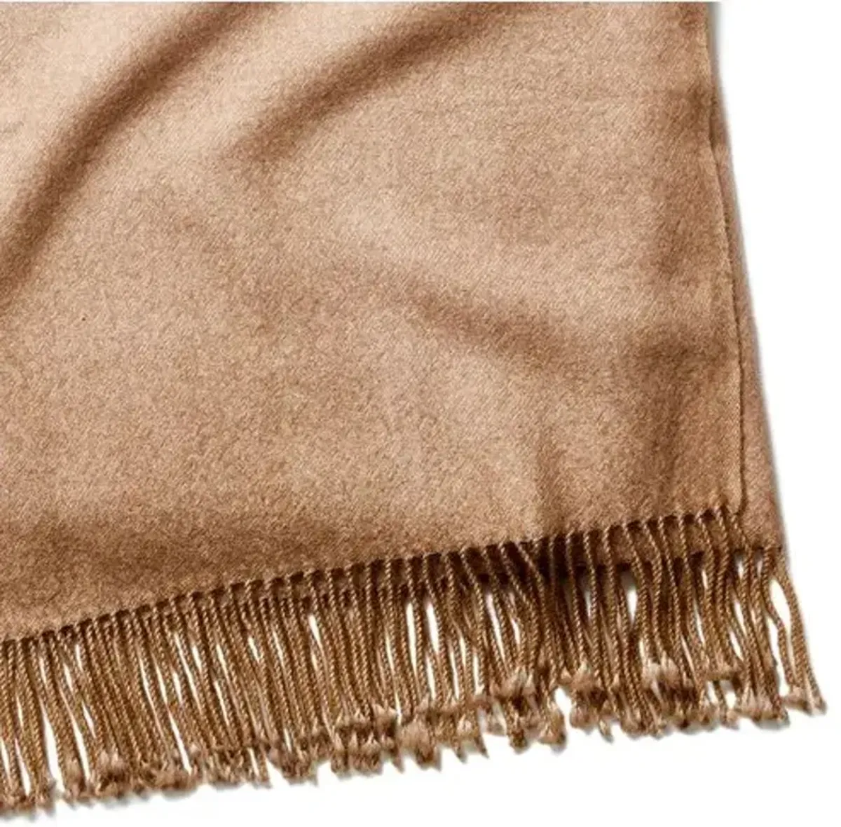 Dip-Dye Throw - Camel - Johanna Howard - Beige - Lightweight, Soft, Warm, Alpaca Wool