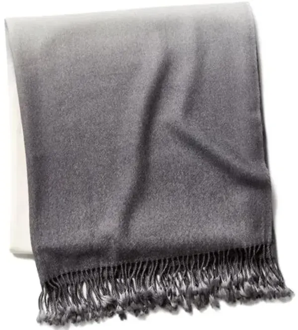 Dip-Dye Throw - Pewter - Johanna Howard - Gray - Lightweight, Soft, Warm, Alpaca Wool