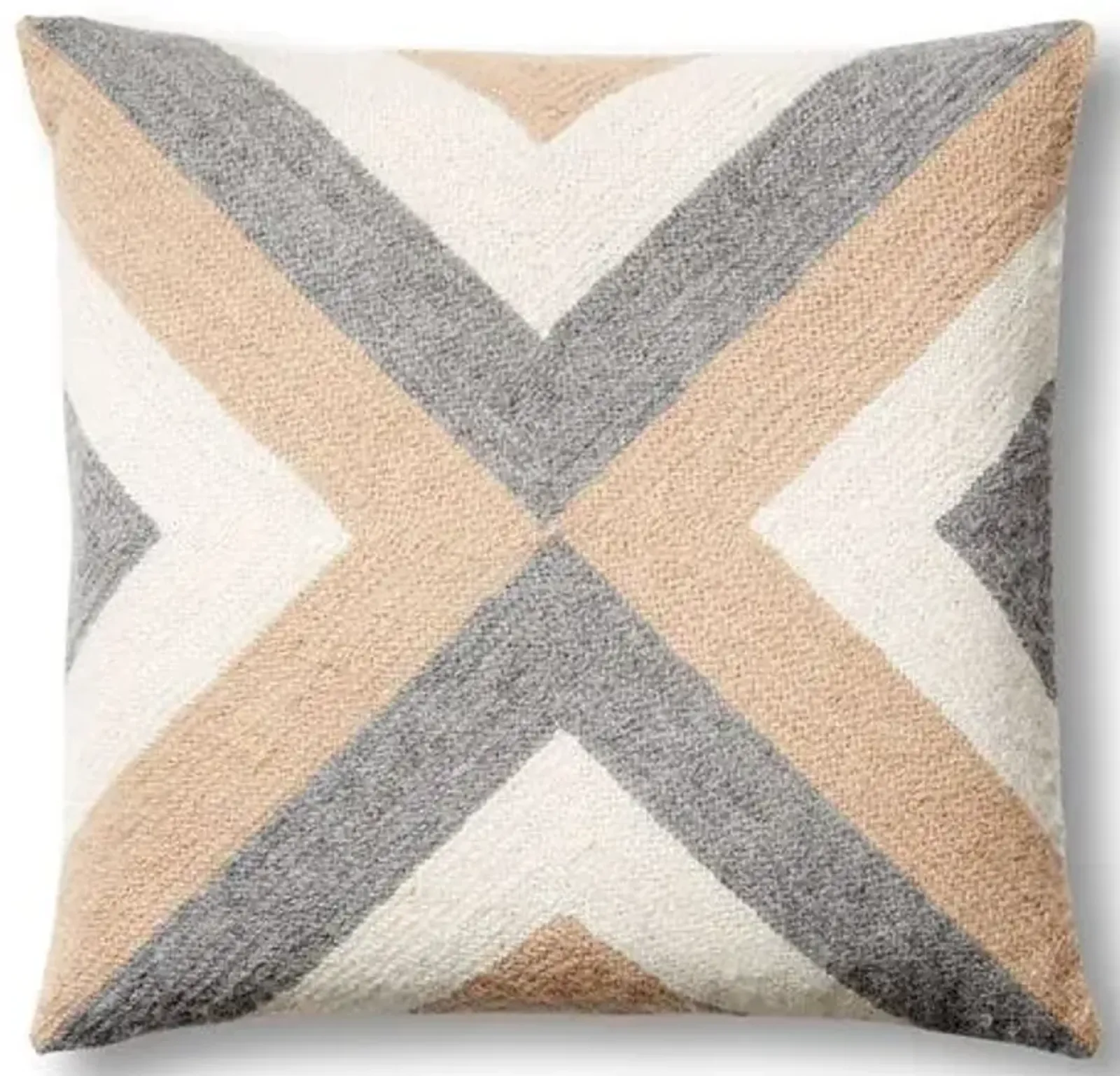 Grinda 18x18 Pillow - Camel/Gray - Johanna Howard