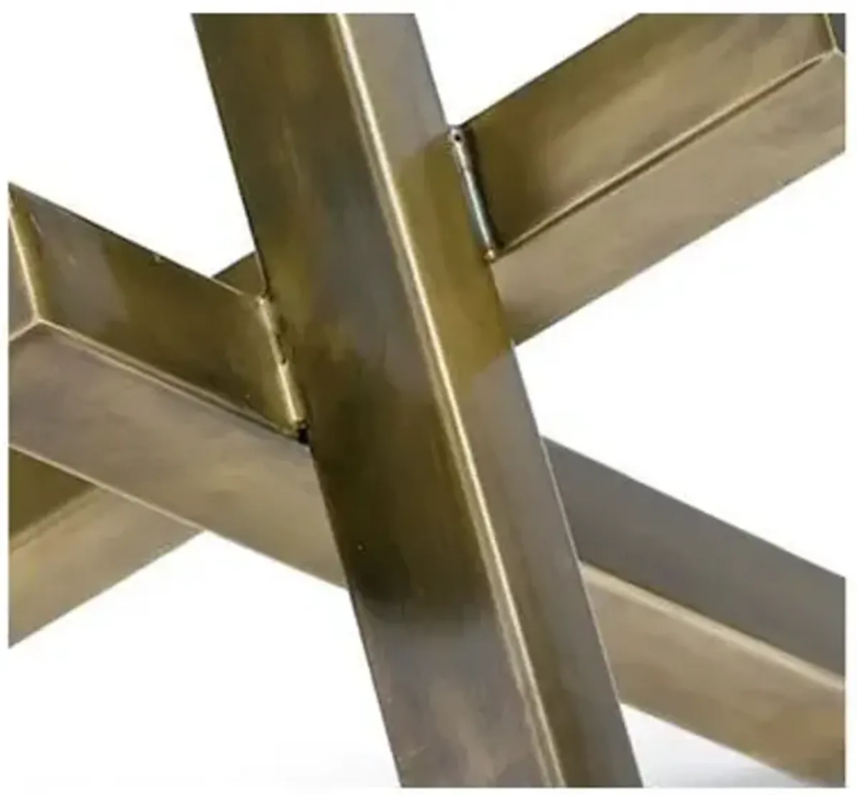 12" Intersecting Sculpture - Brass - Regina Andrew - Brown