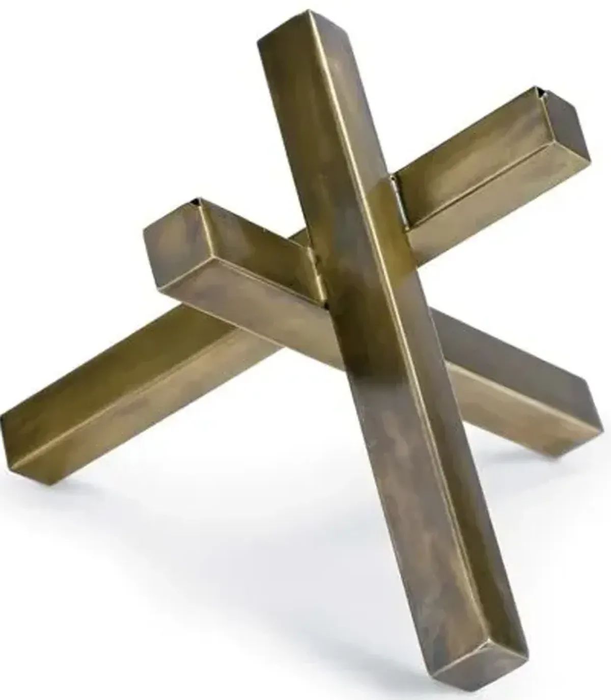 12" Intersecting Sculpture - Brass - Regina Andrew - Brown