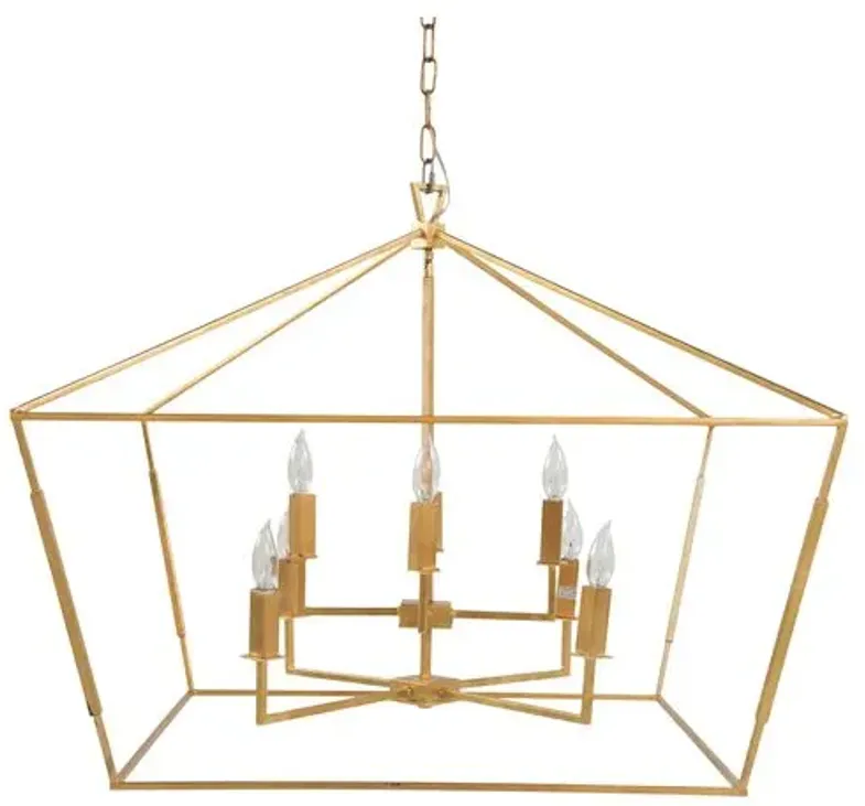 Adler 8-Light Chandelier - Antiqued Gold - Gabby