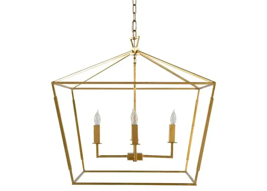 Adler 4-Light Chandelier - Antiqued Gold - Gabby